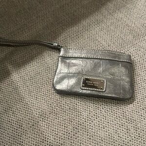 Nine West silver wristlet - never used